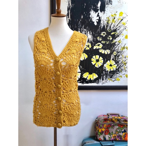 Vintage Jackets & Blazers - True Vintage Wool Knit Vest